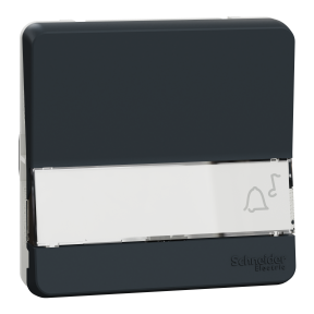 Mureva Styl - Bouton poussoir porte-etiquette - composable - IP55 - IK08 - gris