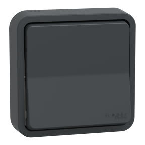 Mureva Styl - Va et vient - complet encastré - IP55 - IK08 connex auto - gris