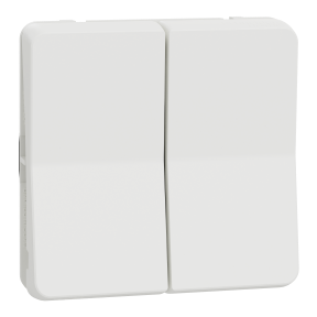 Mureva Styl - Double va et vient - composable - IP55 - IK08 - blanc