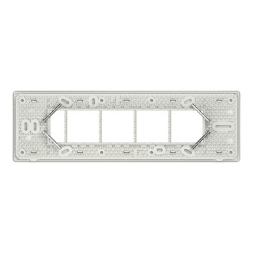 MZCP9M_SG - Cover frame, Miluz ZeTa, 9 module, silver grey