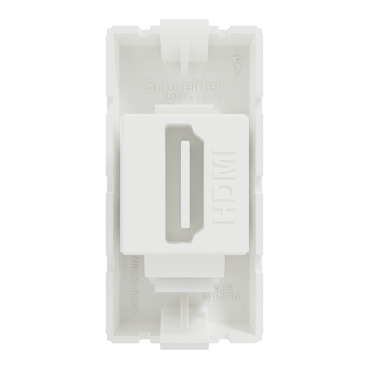 MZHDMI1M_WH - HDMI socket, Miluz ZeTa, 1 module, preterminated