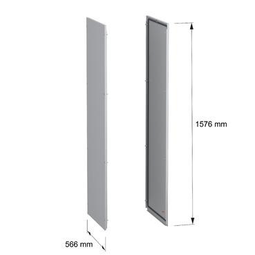 Side panels, PanelSeT SFN, for electrical enclosure H1600 D600mm, external fixing, set of 2-2
