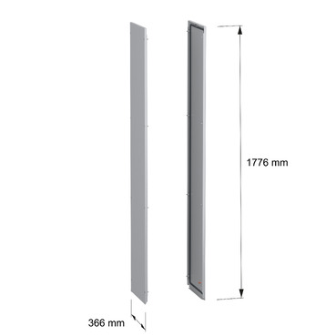 Side panels, PanelSeT SFN, for electrical enclosure H1800 D400mm, external fixing, set of 2-2