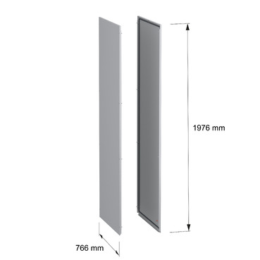 Side panels, PanelSeT SFN, for electrical enclosure H2000 D800mm, external fixing, set of 2-2