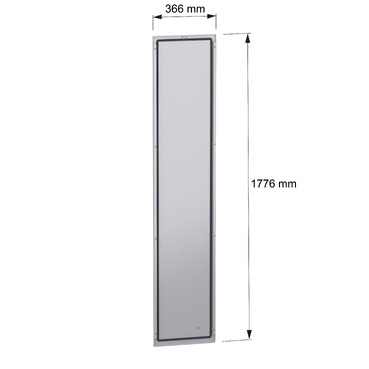 PanelSeT SFN Rear panel 1800x400 RAL7035 - Image with dimensions