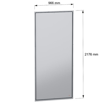 PanelSeT SFN Rear panel 2200x1000 RAL7035 - Image with dimensions
