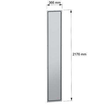 PanelSeT SFN Rear panel 2200x400 RAL7035 - Image with dimensions