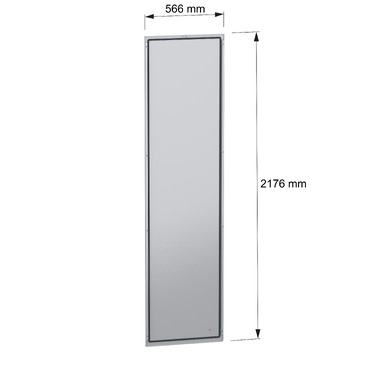 PanelSeT SFN Rear panel 2200x600 RAL7035 - Image with dimensions