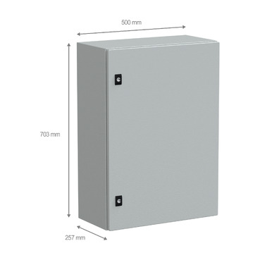 PanelSeT CRN plain door with mount.plate. H700xW500xD250 IP66 IK10 RAL7035..-2