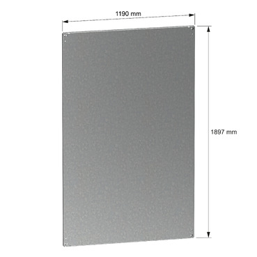 PanelSeT SFN Wide mounting plate 2000x1200 - Image with dimensions