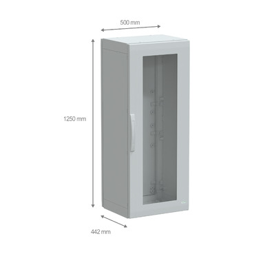 PanelSeT PLA - NSYPLA1254TG - TI Dimensions