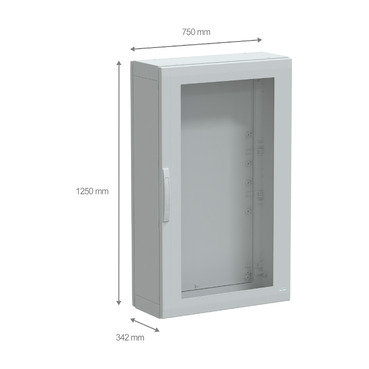 PanelSeT PLA - NSYPLA1273TG - TI Dimensions