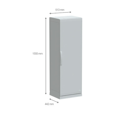 PanelSeT PLA - NSYPLAZ1554G - TI Dimensions