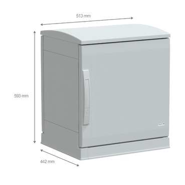 PanelSeT PLA - NSYPLAZT554G - TI Dimensions
