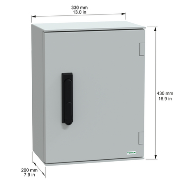 PanelSeT PLM - WM PLM plain handle 33x20x43mm - Dimensions