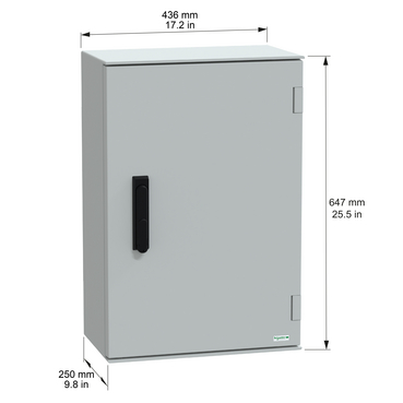 NSYPLM64VG - Wall mounted polyester enclosure, PanelSeT PLM, plain