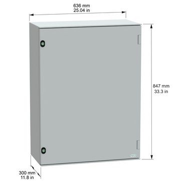 NSYPLM86G - Wall mounted polyester enclosure, PanelSeT PLM, plain