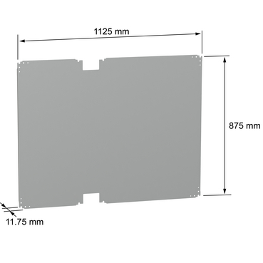 Metallic mounting plate - NSYPMM1012 - Image with dimensions