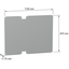 Metallic mounting plate - NSYPMM1012 - Image with dimensions
