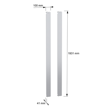 PanelSeT SFN - 2 covers fix rack cent 2000x800 - TI - Dimensions