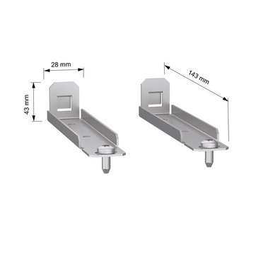 PanelSeT SFN - Central fixing kit fix.rack 19P - TI - Dimensions