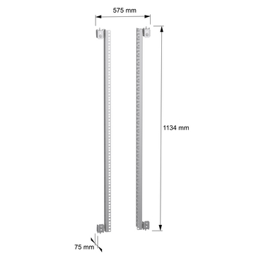 PanelSeT SFN - Fixed rack 19P 24U - TI - Dimensions