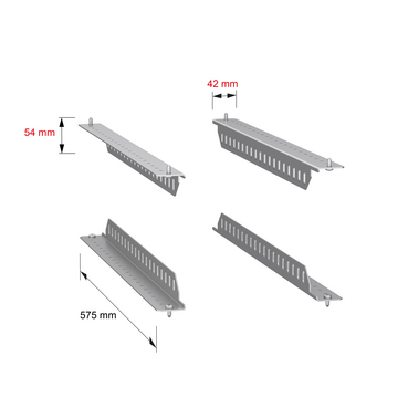 PanelSeT SFN - 4 brackets 19" fix rack 600 - TI - Dimensions