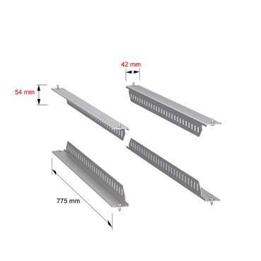 PanelSeT SFN - 4 brackets 19" fix rack 800 - TI - Dimensions