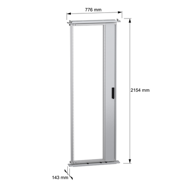PanelSeT SFN - Swing rack side 19P 45U - TI - Dimensions