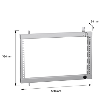 PanelSeT SFN - Partial swing rack 19P 6U - TI - Dimensions