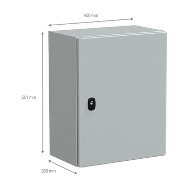 NSYS3D5425 - Wall mounted steel enclosure, PanelSeT S3D, plain