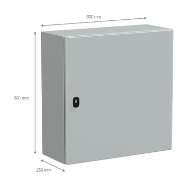 NSYS3D6625P - Wall mounted steel enclosure, PanelSeT S3D, plain