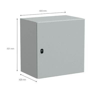 NSYS3D6640P - Wall mounted steel enclosure, PanelSeT S3D, plain