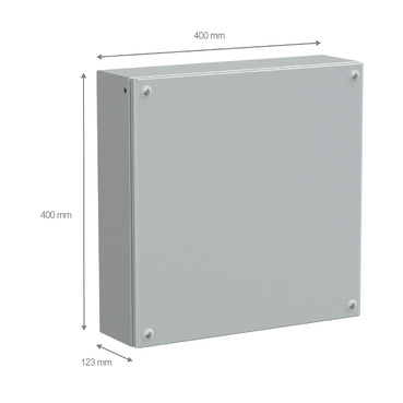 n.　400i ① NSYSBM404012 - Metal industrial box plain door H400xW400xD120 IP66