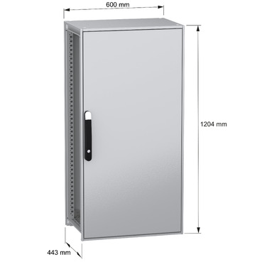 Spacial SFN without MP 1200x600x400 IP55 - Image with dimensions