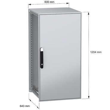 Spacial SFN without MP 1200x600x600 IP55 - Image with dimensions