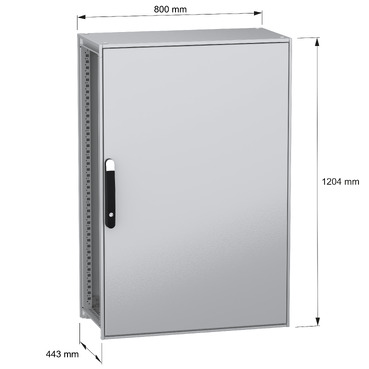 Spacial SFN without MP 1200x800x400 IP55 - Image with dimensions