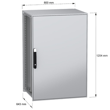 Spacial SFN with MP 1200x800x600 IP55 - Image with dimensions