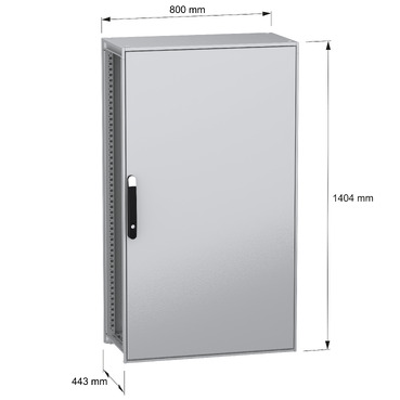 Spacial SFN with MP 1400x800x400 IP55 - Image with dimensions