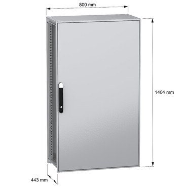 Spacial SFN without MP 1400x800x400 IP55 - Image with dimensions