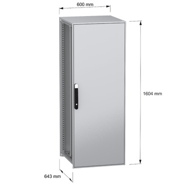 Spacial SFN with MP 1600x600x600 IP55 - Image with dimensions