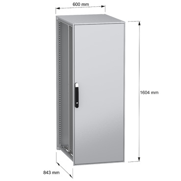 Spacial SFN with MP 1600x600x800 IP55 - Image with dimensions