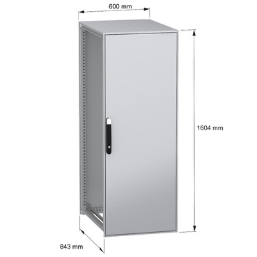 Spacial SFN without MP 1600x600x800 IP55 - Image with dimensions