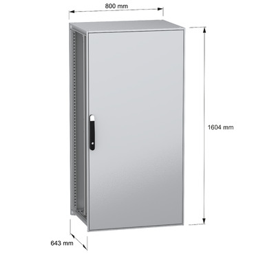 Spacial SFN with MP 1600x800x600 IP55 - Image with dimensions