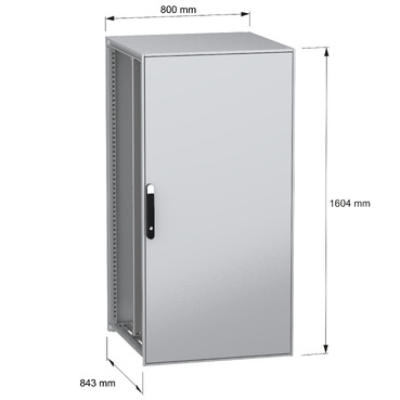 Spacial SFN with MP 1600x800x800 IP55 - Image with dimensions
