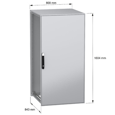 Spacial SFN without MP 1600x800x800 IP55 - Image with dimensions