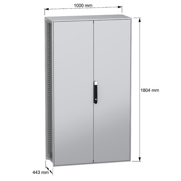 SFN without MP 2D 1800x1000x400 IP55 - Image with dimensions