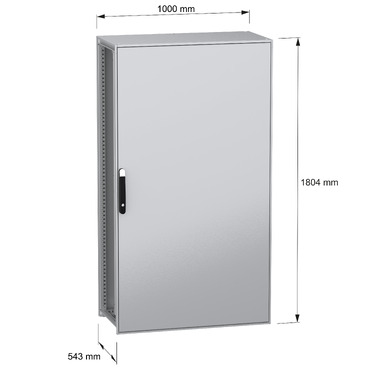 Spacial SFN with MP 1800x1000x500 IP55 - Image with dimensions