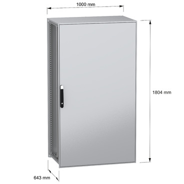 Spacial SFN with MP 1800x1000x600 IP55 - Image with dimensions