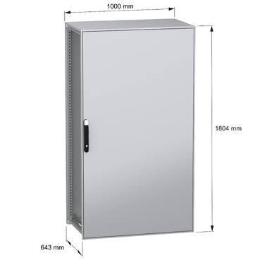 Spacial SFN without MP 1800x1000x600 IP55 - Image with dimensions